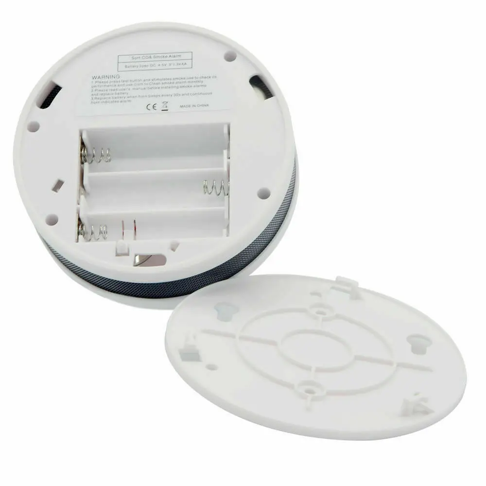 D2 Lcd Digitaal Display 2 In 1 Koolmonoxide Rookcombinatie Detector Co Alarm Sensor Led Licht Knipperend Geluid Waarschuwing