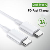 0.2m 1m 2m USB C to USB C PD Charger Data Cable Dual Type-c USB Cable For Samsung Note 20 S21 Ultra Huawei P Smart 2021 Phones