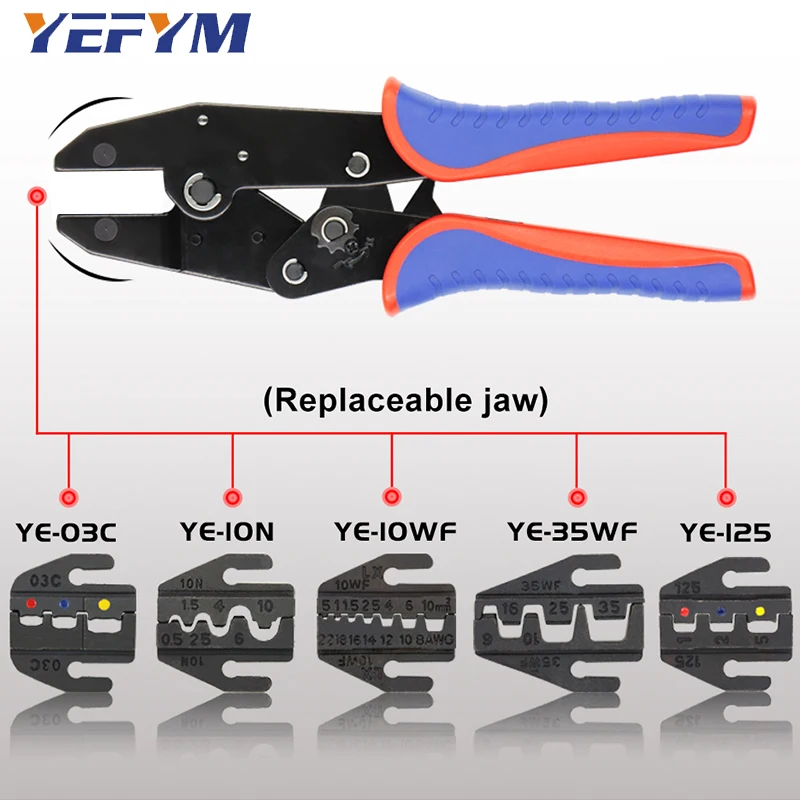 

YFX quick replacement of jaw Crimping pliers for 236mm pliers plug spring and crimping cap terminals high hardness jaw tool