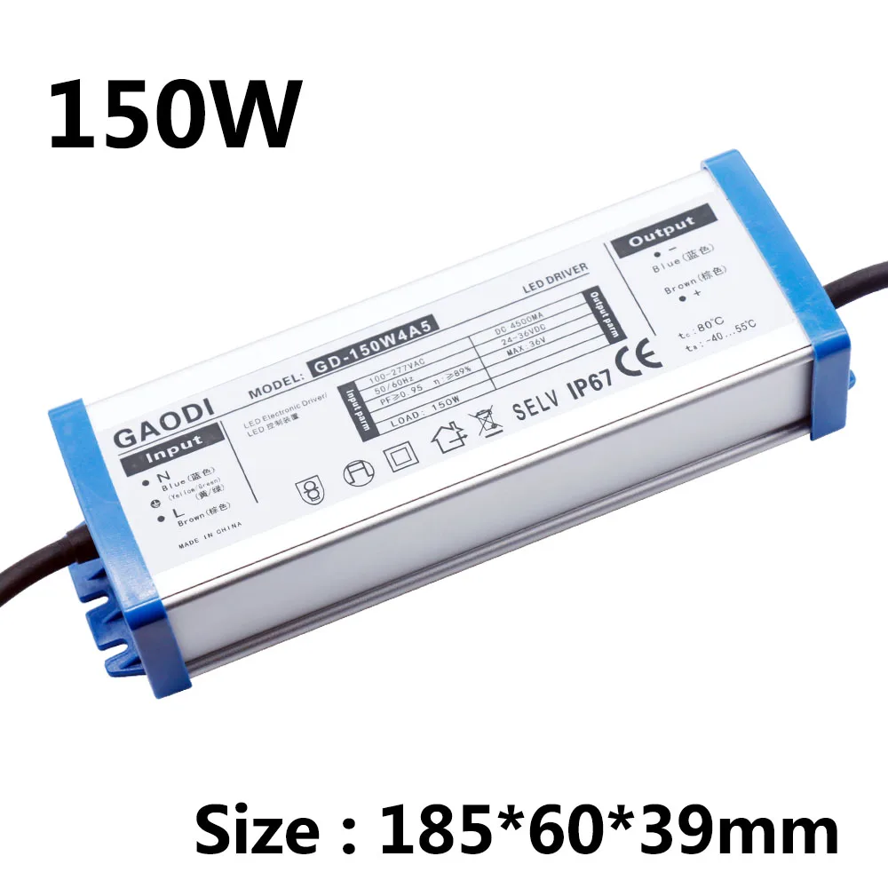 100W 150W 200W LED Driver Waterproof LED Power Supply Constant Current Lighting Transformers For LED diode flood street lights