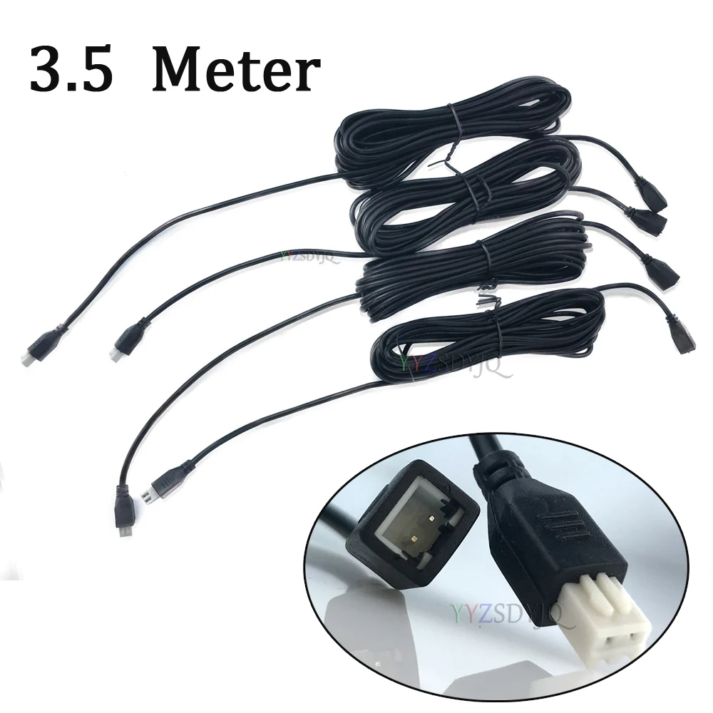 4 PCs Cables Reversing Radar Extension Cables For Parking Sensors Parking Assistance 3.5 Meter