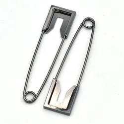 Safety Pins Gunmetal Plated Brooch Decorative Charms for Jewelry Kilt Knitted Fasteners Used in Clothes Hats Skirts Dresses10PCS