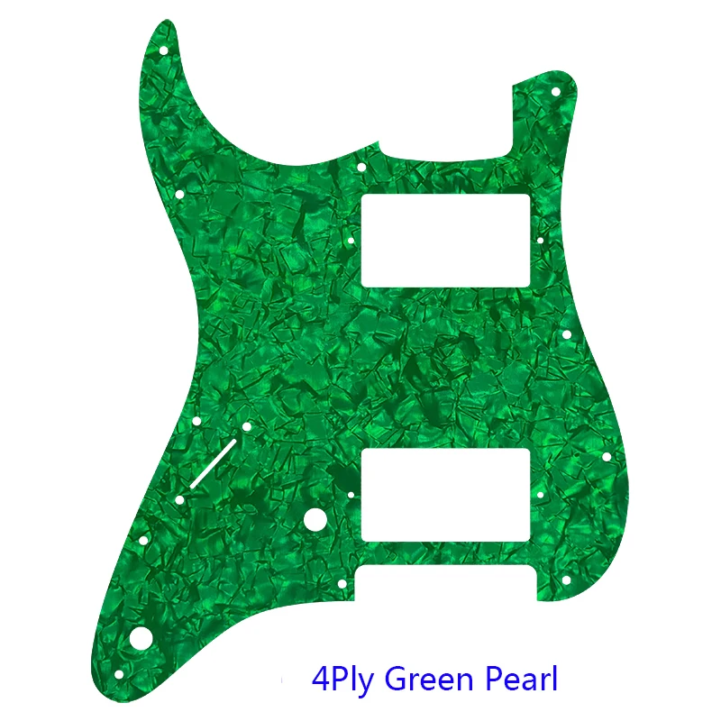 Guitar Pickguard - For FD Strat Left Handed 11 Screw Holes HH PAF Humbucker Scratch Plate 2 Control Holes Various Color Choice