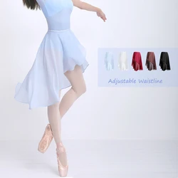 Women Ballet Skirts Chiffon Ballet Dress Tulle Skirt Black Polyester Dance Costumes Girls Adult Training Dress