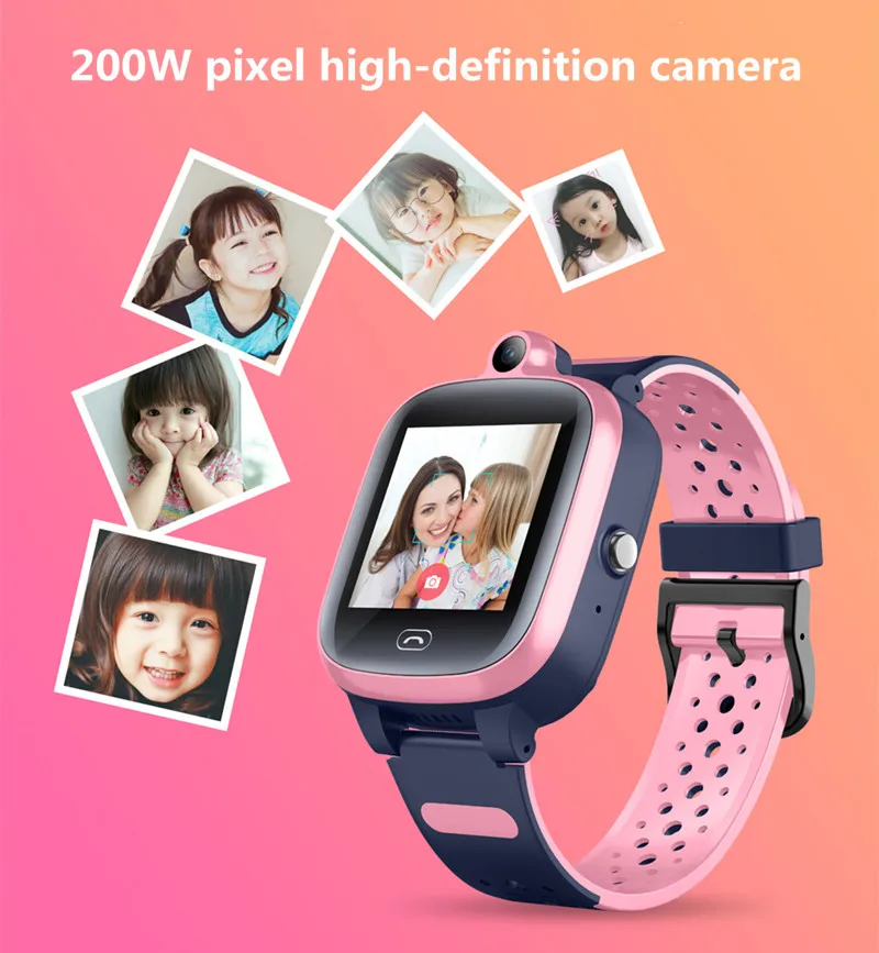 Camera Children's Smart Watch 4G SIM Card HD Video Call Watch GPS Positioning Waterproof Mobile Phone Girl Boy Location Tracker