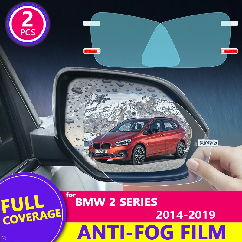 for BMW 2 Series F22 F45 Coupe Gran Active Tour 2014-2019 Rearview Mirror Film HD Anti-Fog Auto Mirror Sticker Car Accessories