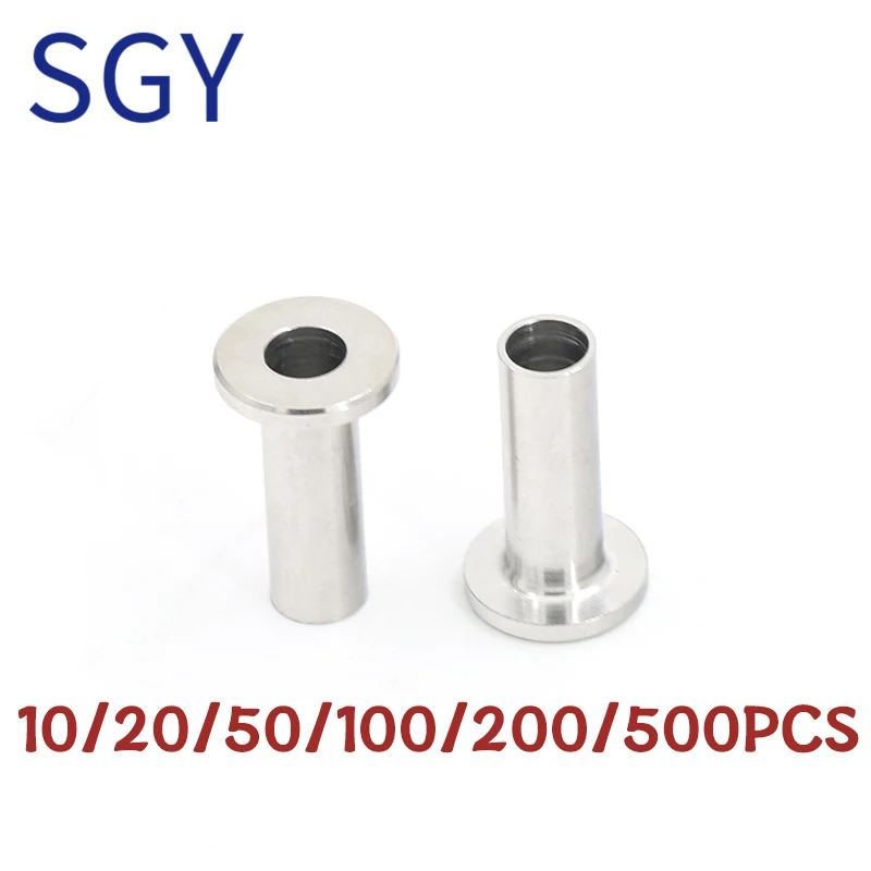 20/50/100/200/500pcs Stainless Steel Protective Protector Sleeves Grommet for 1/8\