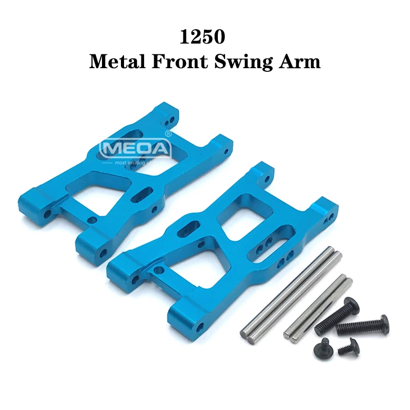 WLtoys RC Car Spare Parts 4WD 124018 124019-1250 Blue Upgraded Metal Front Swing Arm Set 1/12 Original Accessories