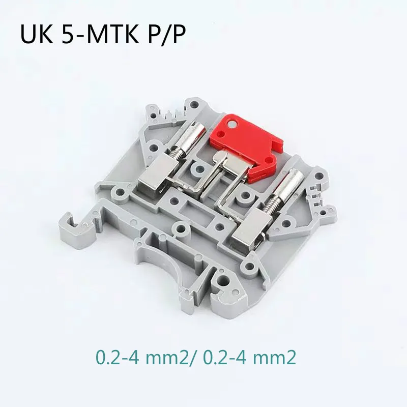 

10pcs Type UK 5-MTK Din Mount Universal Wiring Conductor Connector 24-12AWG Thin Modular Screw Terminal Blocks UK5MTK P/P