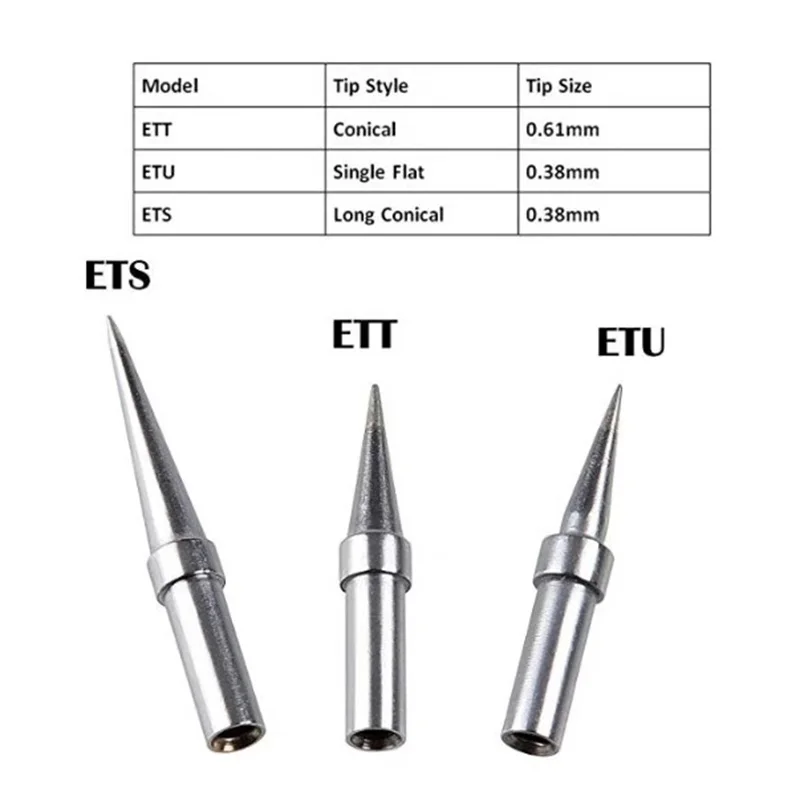 

FEORLO 10 шт./лот ETU ETKN ETR ETL ETD ETC ETB ETA ETS ETT для наконечника WELLER, свинцовый наконечник паяльника