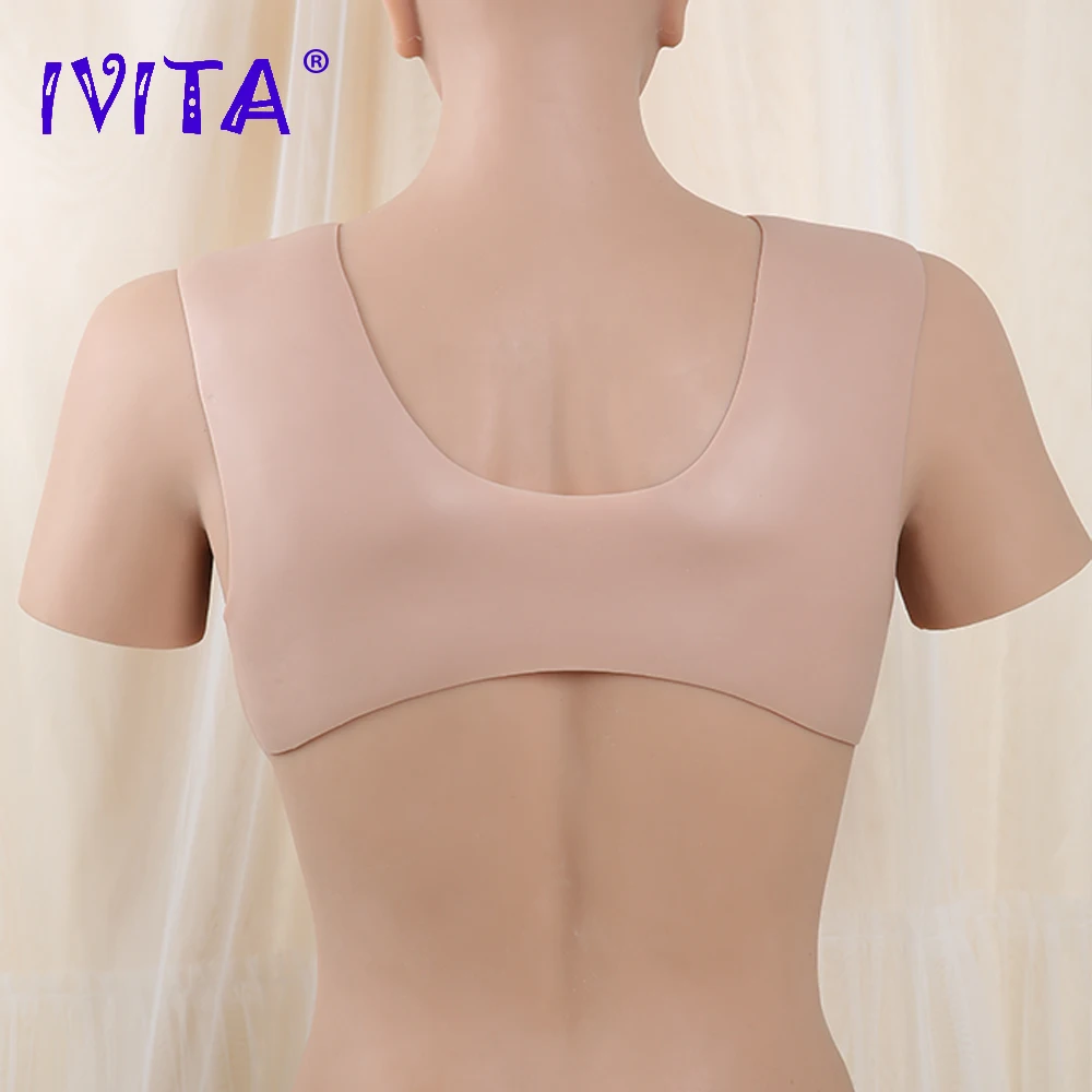 IVITA Artificial Realistic Silicone Breast Forms Silicone Fake Boobs Enhancer for Crossdresser Transgender Drag Queen Shemale