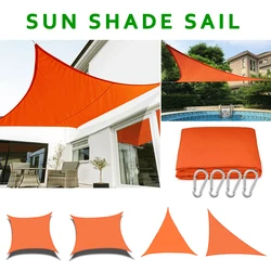 Orange All size Waterproof Sun Shade Sail Square Rectangle Triangle Garden Terrace Canopy Swim Shade Camp Hiking Yard Awnings