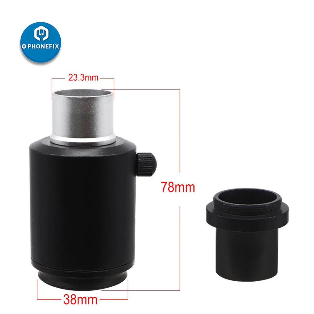 Imagem -03 - Ctv Stereo Microscópio Câmera Adaptador c Mount Vídeo Industrial Microscópio Tubo Peças 233 mm 38 mm