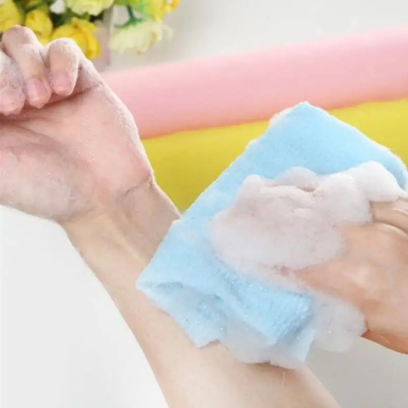 1PC Beauty Body Skin Exfoliating Nylon Wash Cloth Bath Towel Shower Bathroom Washing