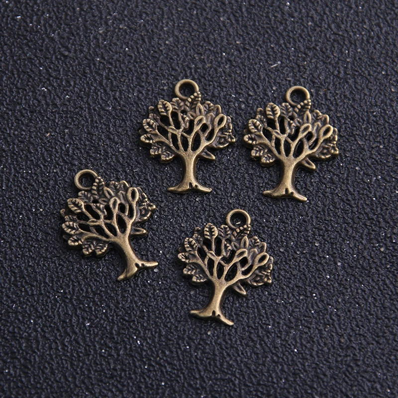 20pcs/lot Free Shipping New Antique   Charm Mini Tree Pendants Fit Jewelry Making 16*21mm