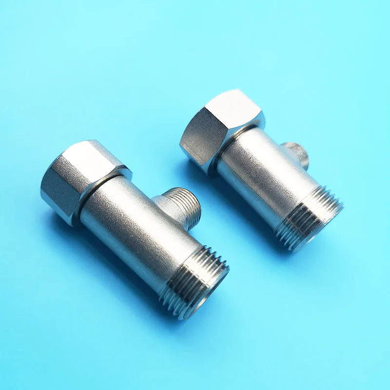 Wasourlf Toilet Adapter Tee Shape Male Female Thread 1/2 7/8 9/16 Inch Brass Material