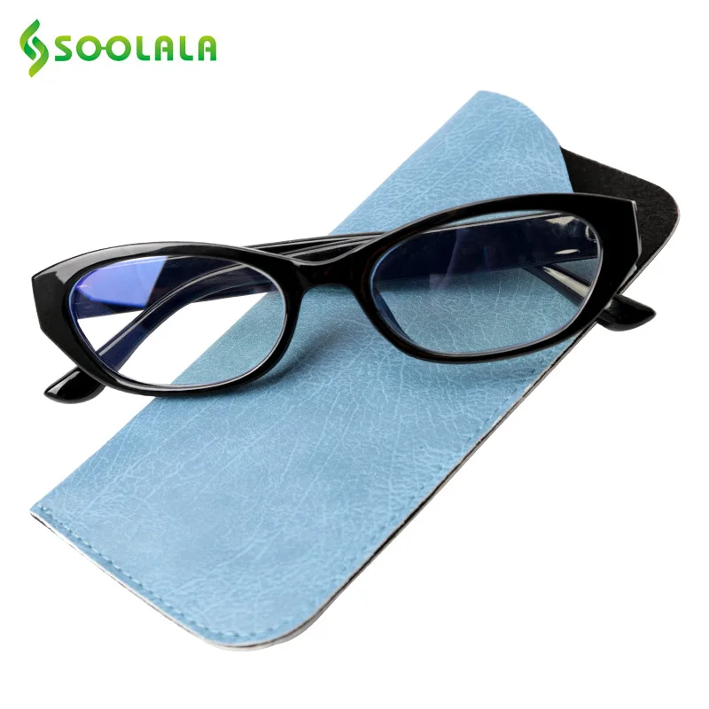 

SOOLALA Anti Blue Light Small Cat Eye Rhinestone Reading Glasses Women Brand Designer Magnifying Tinted Color Presbyopia Glasses