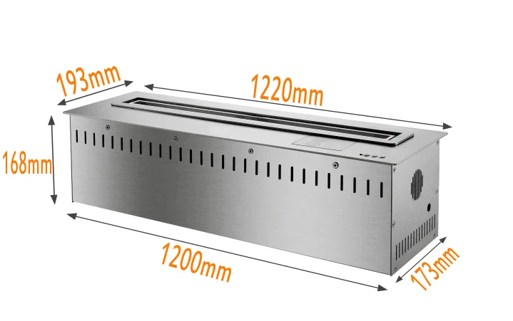 Inno-Fire – insertion de cheminée de 48 pouces, véritable brûleur de feu