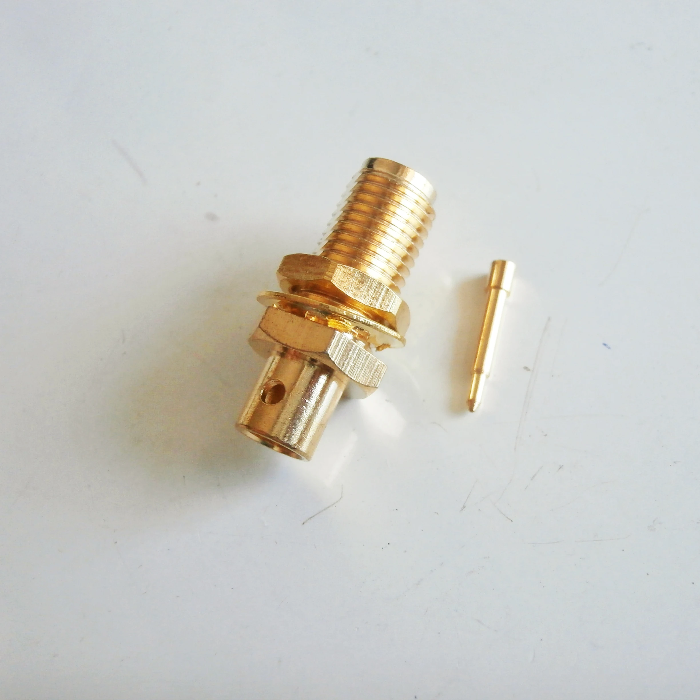 10Pcs Connector Rp * Sma Female Plug Moer Schot Semi-Rigide RG402 0.141 "Cable Straight Rf Coaxiale