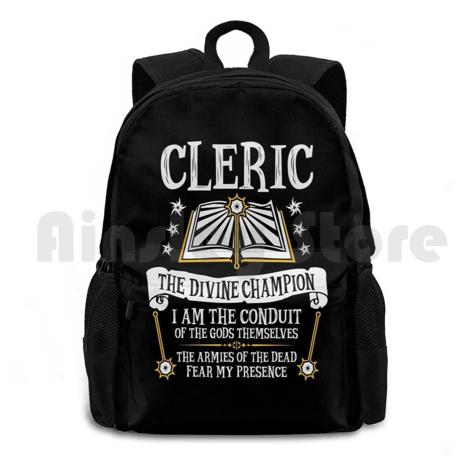 

Cleric , The Divine-& ( Black ) Outdoor Hiking Backpack Riding Climbing Sports Bag Geek Sundry Grog Vex Vax