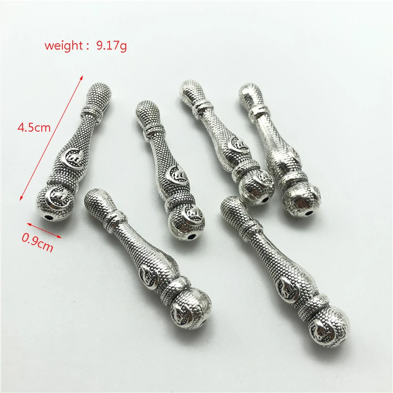 

5pcs misbaha tasbih wolf moon pattern connectors for jewelry making DIY Rosary pendant prayer beads bracelet accessories