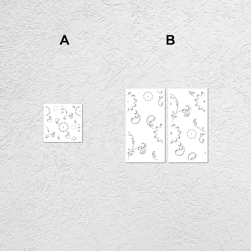 50cm - 60cm Stencil For Wall Decor Paint Niche Large Door Painting On The Template Furniture Sideboard Flower Branch Petal S115