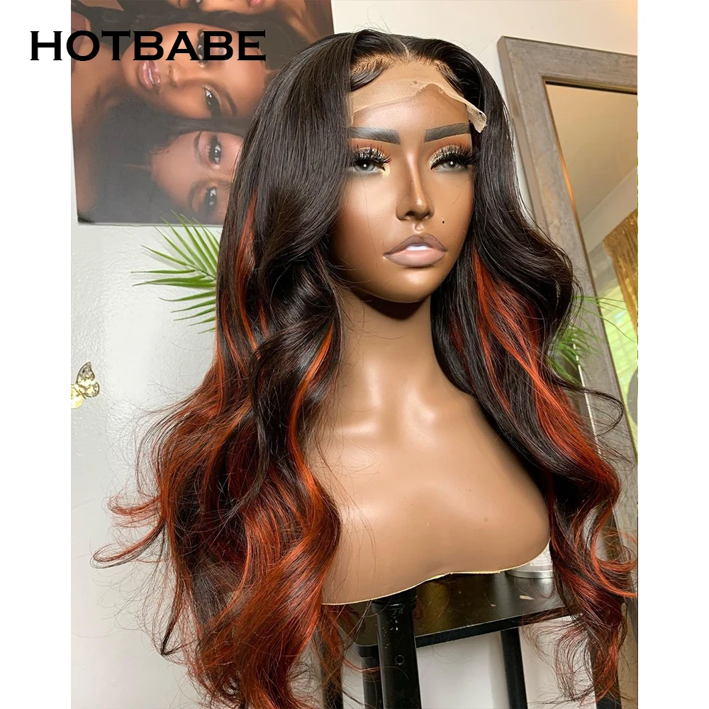 Highlight วิกผม13X4 Body Wave Full Lace ด้านหน้า Wigs สำหรับผู้หญิง Ombre ลูกไม้ด้านหน้า Wigs บราซิลสีมนุษย์ผม Remy ผม