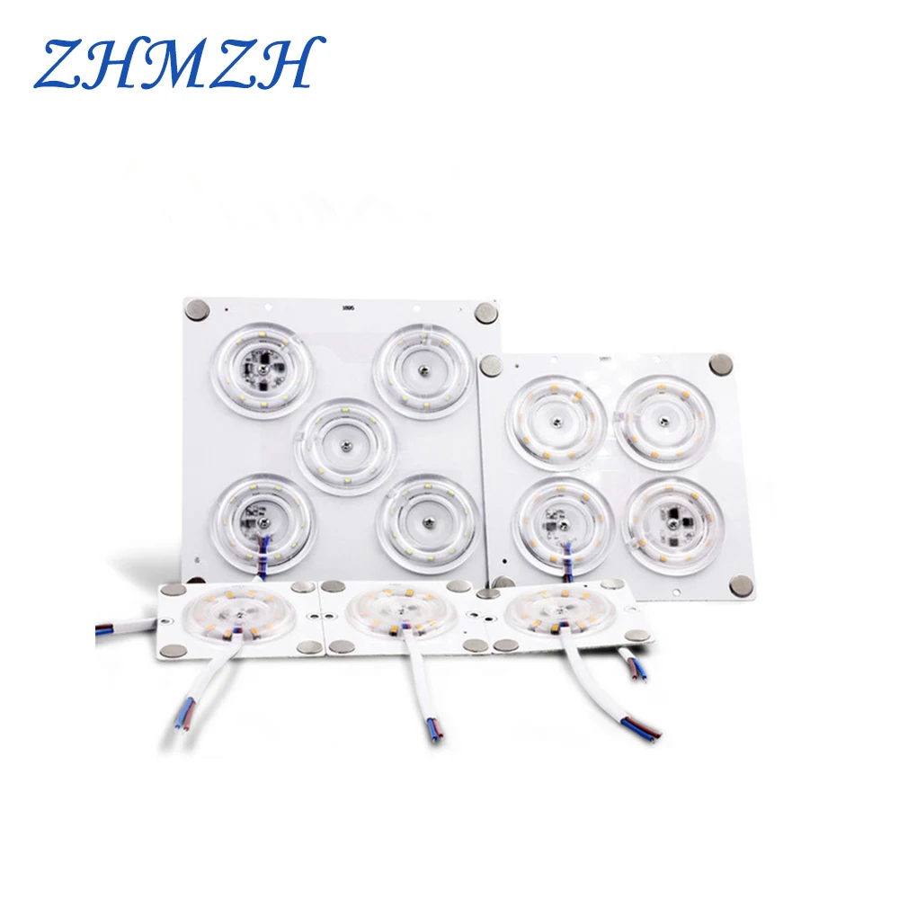 Módulos LED de AC220V, Chips de fuente de luz LED de 12W, 24W, 36W, 45W, 2700K, 6500K, lámpara de techo, cuentas LED instaladas con imanes, luz interior