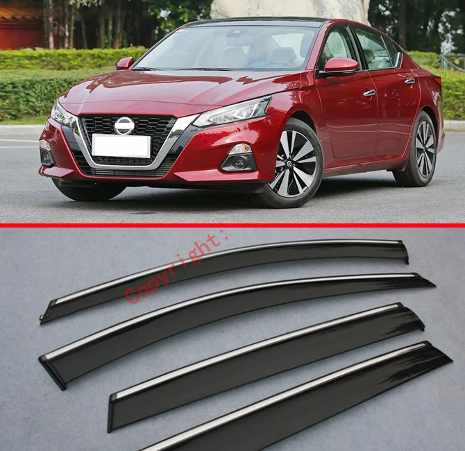 

For Nissan Altima MK7 2019 2020 Car Window Sun Rain Shade Visors Shield Shelter Protector Cover Sticker