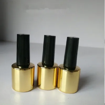 8ml  8g Mini Cute Clear Plastic Empty Square Nail Polished Bottle With Black Cap Brush Plastic Nail Bottle For Children