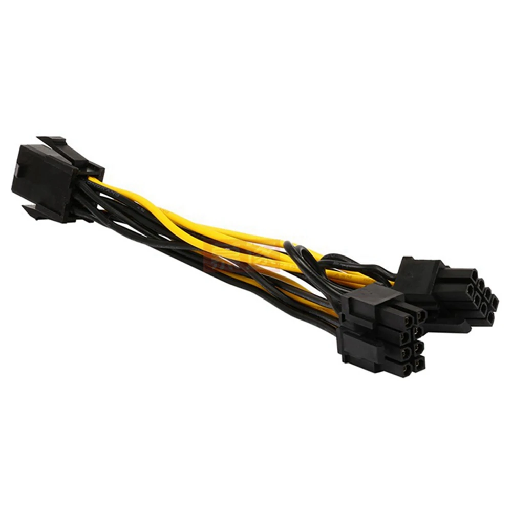

10 шт., 6-контактный PCI Express zu 2 x PCIe 8 (6 + 2)-контактный разъем для материнской платы, графический графический процессор PCI-e, разветвитель VGA, концентратор, силовой кабель