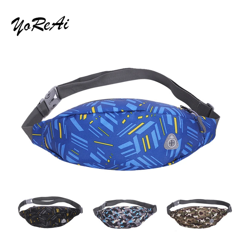 YoReAi Men Print Waist Pack Bag Ladies Women Oxford Bag Belt Fashion Casual Belt Pouch Female Travel Banana Bags  Fanny Pouch