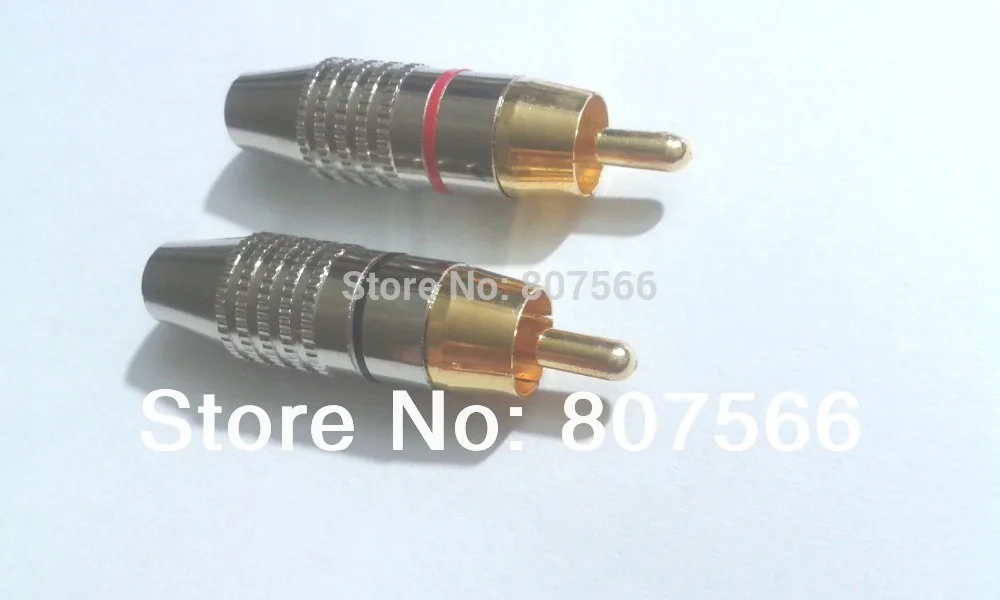 100 Uds RCA enchufe Audio Video bloqueo cable conector chapado en oro nuevo