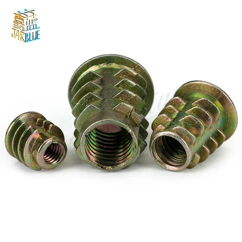 10/20/30/50Pcs M4 M5 M6 M8 Zinc Alloy Thread For Wood Insert Nut Flanged Hex Drive Head Furniture Nuts image 3