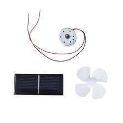 Small Power Mini Plastic Fan Blade 4 Leaves  Solar Panel Micro DC 0.5V Motor Engine For DIY Children's Assembled Toy Scientific