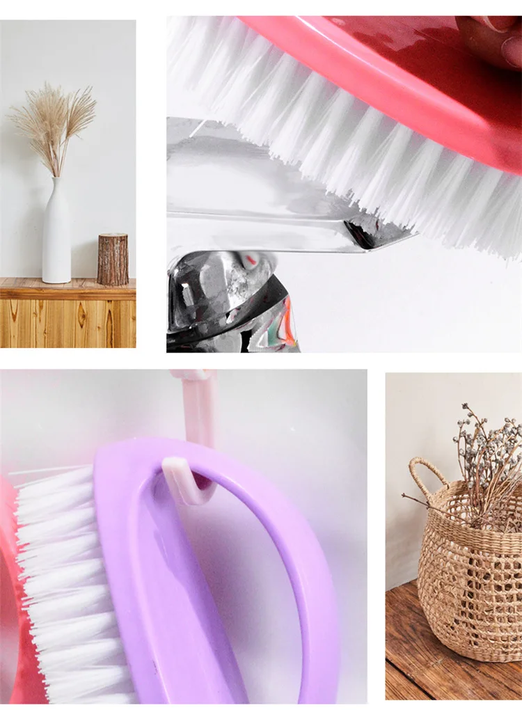 Bunte Reinigungsbürste für den Haushalt, Hausarbeit, multifunktionales Reinigungswerkzeug, eiförmig, langlebig, weich, für Badezimmer, Schuh, Kleidung – Detail 5