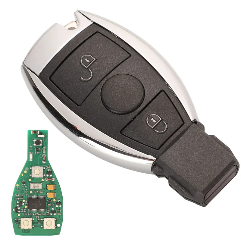 Jingyuqin 5PS Smart-Fernbedienungsschlüssel für Mercedes Benz ab Baujahr 2000, unterstützt Original-NEC und BGA 315 MHz oder 433,92 MHz, 3 Tasten