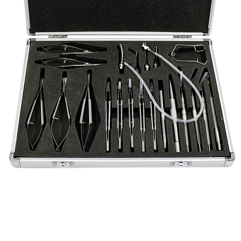 

21PCS Titanium Alloy/Stainless steel Eye Ophthalmic Set Instrument Eye Micro Tweezers Scissors Needle Holder Set Surgical Tools