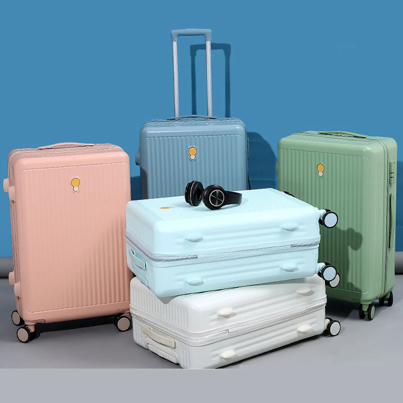 Nouvelle valise rigide de haute qualité 20 "22" 24 "26 pouces, valise à roulettes, valise à roulettes, verrouillage par mot de passe, cabine d'atterrissage, transport de bagages