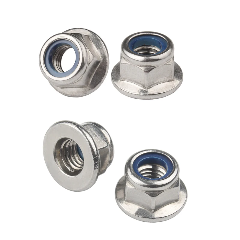 16Pcs M5 Alloy Motor Screw Nuts Nylon Insert Self Lock Flange Nut CW for RC FPV Racing Drone 2204 2205 2306 Brushless Motor