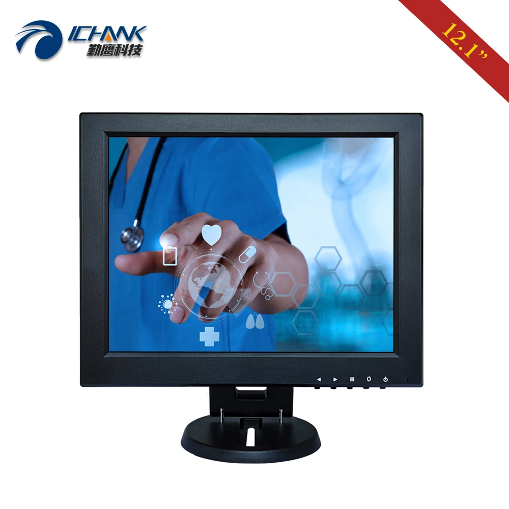 

12.1" inch Display Monitor 1024x768 USB VGA PC Industrial Medical POS Machine Four-wire Resistive Touch LCD Screen ZB120JC-272R