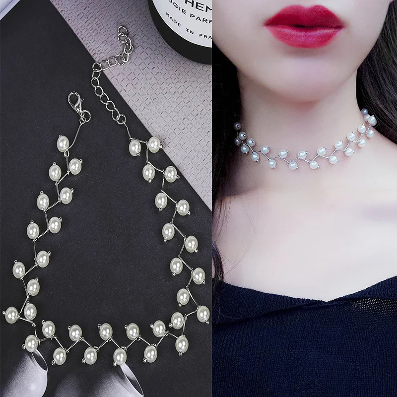 Nouveaux colliers de perles coréens pour femmes
