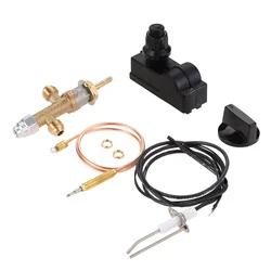 7pcs/set Flame Failure Safety Control Valve Kit Low Pressure LPG Propane Gas Fireplace Fire Pit Igniter Assembly Grill Heater