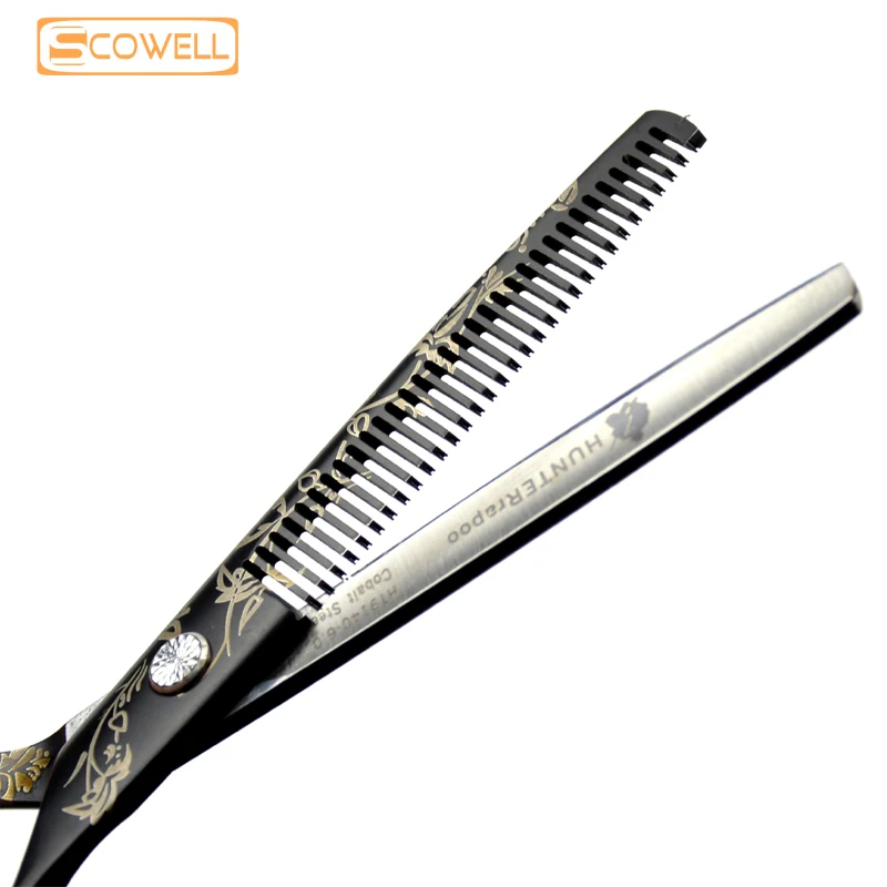 HT9140 Stainless Steel Cobalt Cutting Scissors Set Hair Trimmer Clipper Scissor Kit Thinning Shear 6 Inch Hairdressing Usage