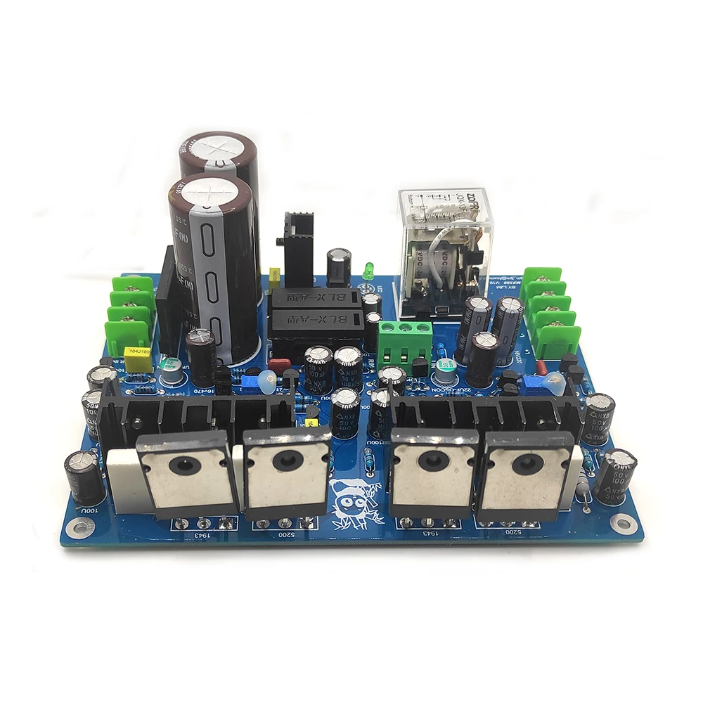 Комплекты «сделай сам», готовая Плата усилителя MX100 A1943 TTC5200, двухканальный Интегрированный усилитель с блоком питания и защитой динамиков