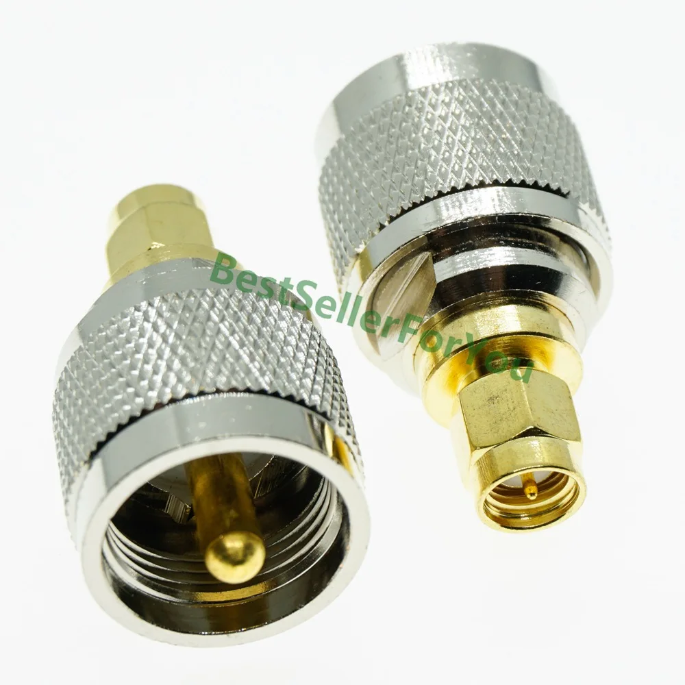 Enchufe macho UHF PL259 PL 259 macho a conector macho SMA, adaptador RF