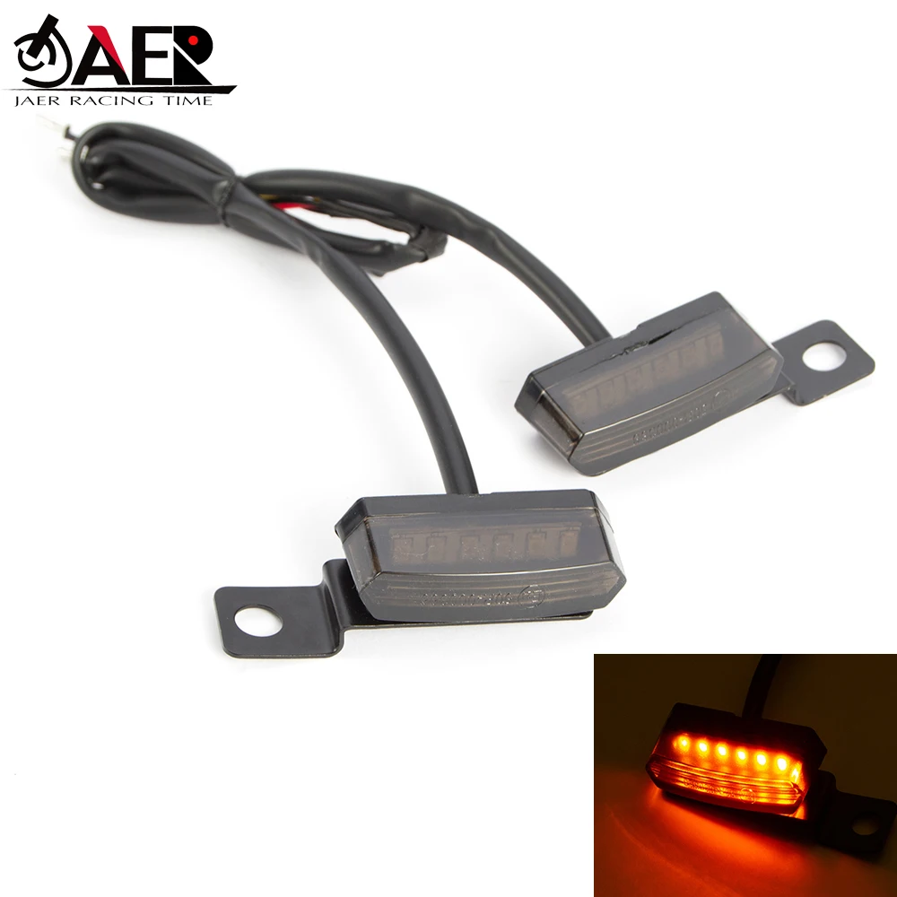 

JAER 2W Mini Motorcycle LED Tail Rear License Plate Light Flowing Water Blinker Flashing Indicator Lights Sequential Lamp