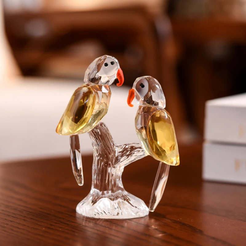 

Crystal Parrot Ornaments, Fairy Garden Figurines, Miniatures, Home Decoration, Living Room Accessories, Modern Wedding Gifts