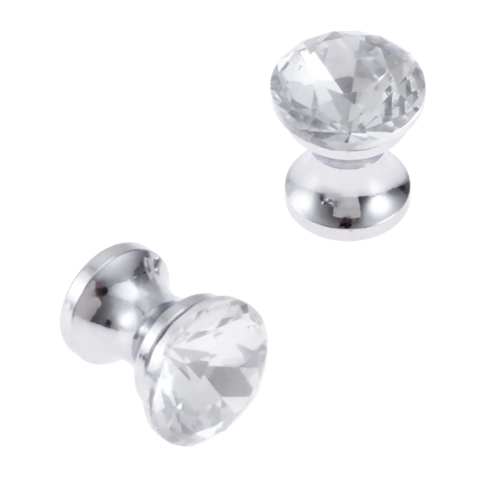 5Pcs Diamond Crystal Glass Handle Knobs Furniture Cabinet Knob Dresser Drawer Door Wardrobe Closet Handles Furniture Fittings