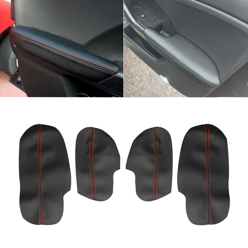 Soft Leather Door Panel Cover For Honda Accord 2008 2009 2010 2011 2012 Car Interior Accessories Door Armrest Cover Sticker Trim